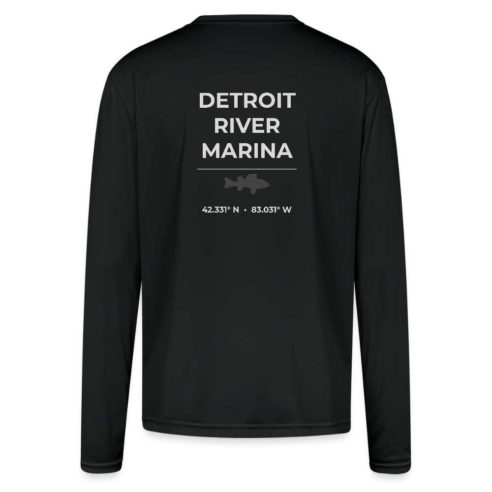 DETROIT RIVER MARINA PERFORMANCE LONG SLEEVE - black