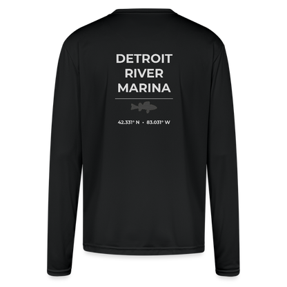 DETROIT RIVER MARINA PERFORMANCE LONG SLEEVE - black