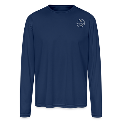 MACKINAC ISLAND MARINA PERFORMANCE LONG SLEEVE - navy