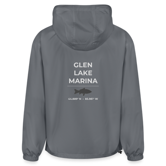 GLEN LAKE MARINA PACKABLE HALF-ZIP JACKET - gray