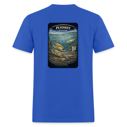 Petoskey Marina T-Shirt | Michigan Marina Series - royal blue