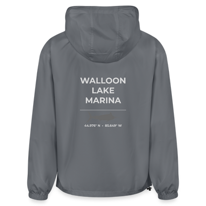 WALLOON LAKE MARINA PACKABLE HALF-ZIP JACKET - gray
