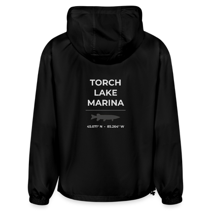TORCH LAKE MARINA PACKABLE HALF-ZIP JACKET - black