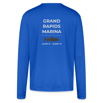 GRAND RAPIDS MARINA PERFORMANCE LONG SLEEVE - royal blue