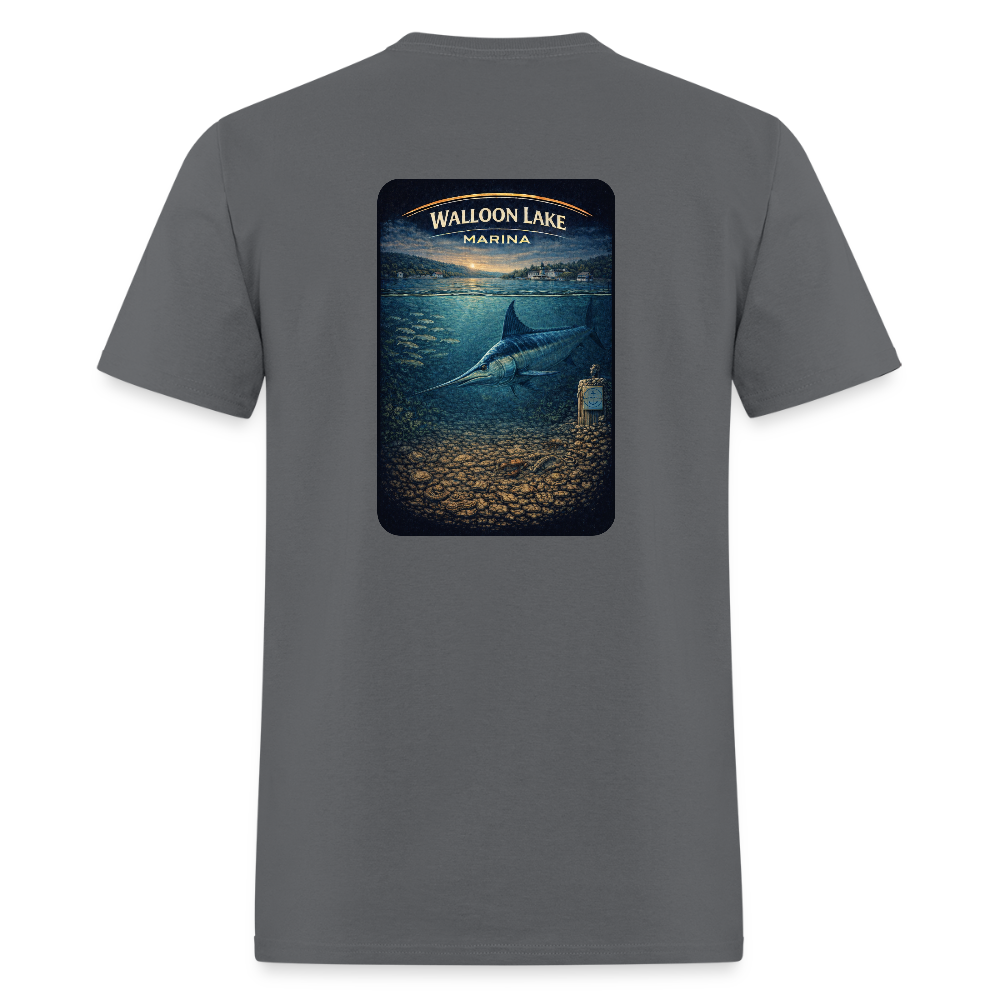 Walloon Lake Marina T-Shirt | Michigan Marina Series - charcoal