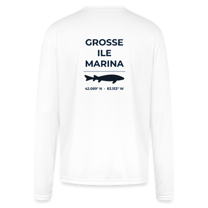 GROSSE ILE MARINA PERFORMANCE LONG SLEEVE - white