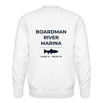 BOARDMAN RIVER MARINA PREMIUM CREW SWEATSHIRT - white