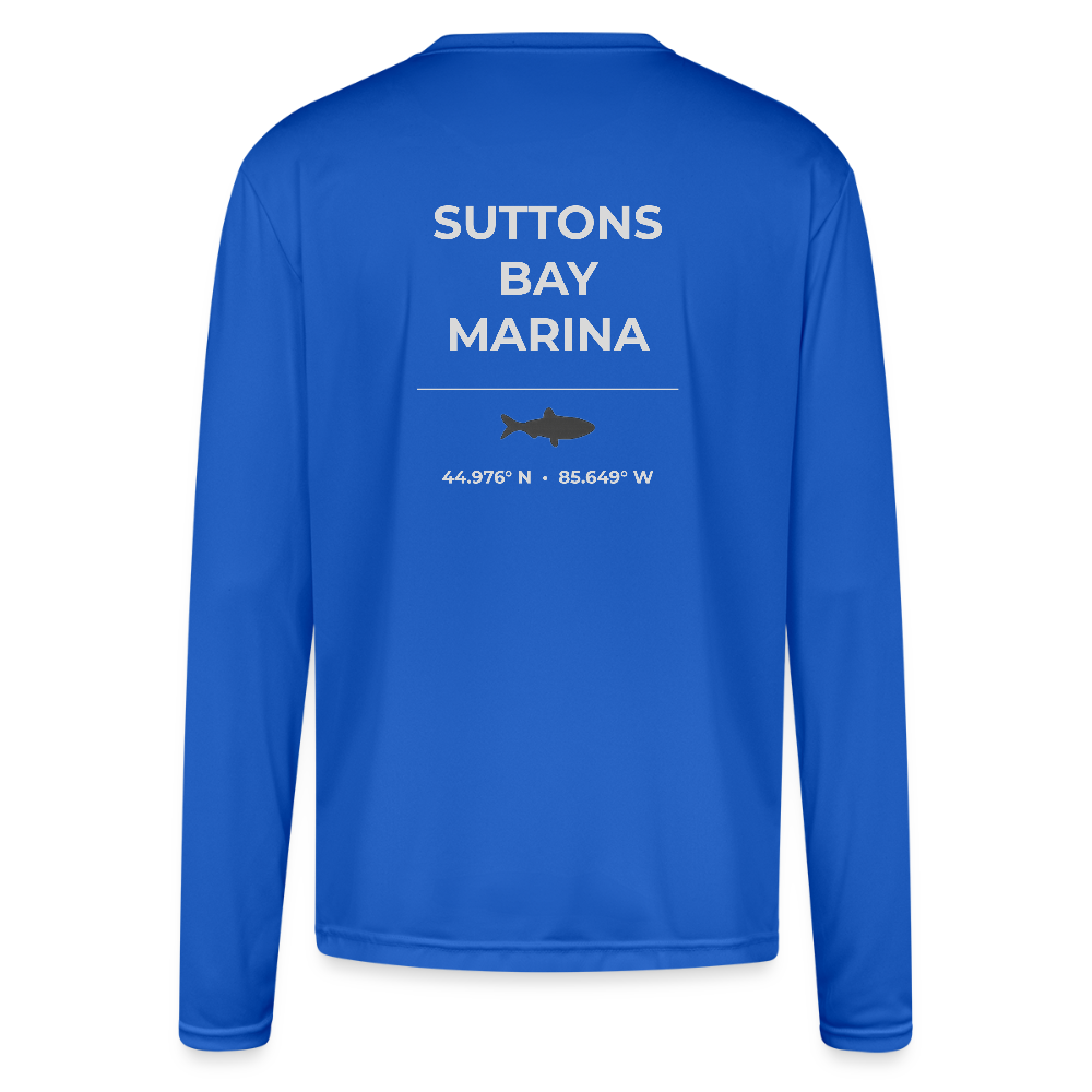 SUTTONS BAY MARINA PERFORMANCE LONG SLEEVE - royal blue
