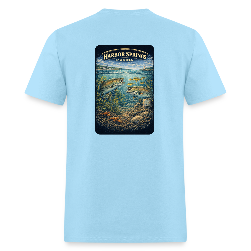 Harbor Springs Marina T-Shirt | Michigan Marina Series - powder blue