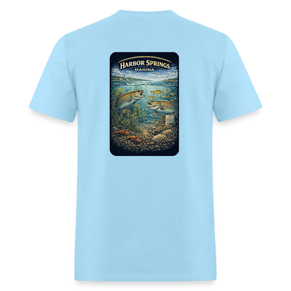 Harbor Springs Marina T-Shirt | Michigan Marina Series - powder blue