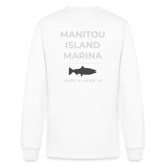 MANITOU ISLAND MARINA LONG SLEEVE T-SHIRT - white