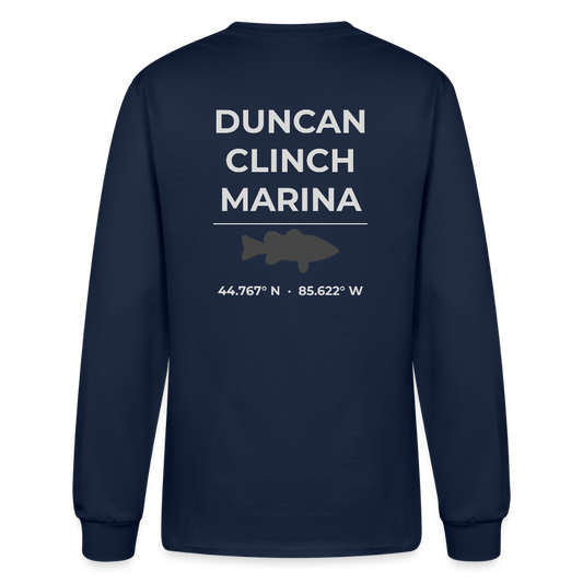 DUNCAN L. CLINCH MARINA LONG SLEEVE T-SHIRT - navy