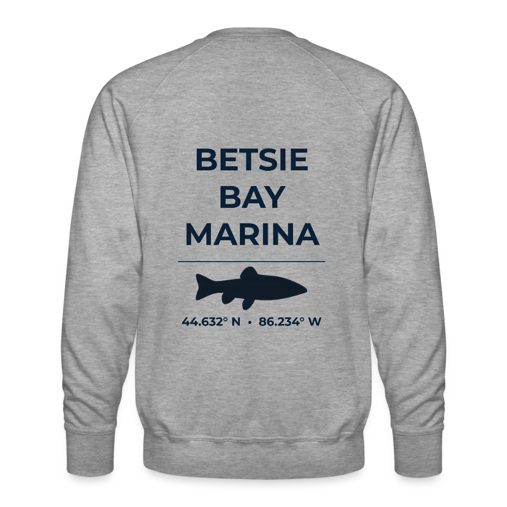 BETSIE BAY MARINA PREMIUM CREW SWEATSHIRT - heather grey