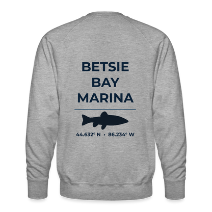 BETSIE BAY MARINA PREMIUM CREW SWEATSHIRT - heather grey
