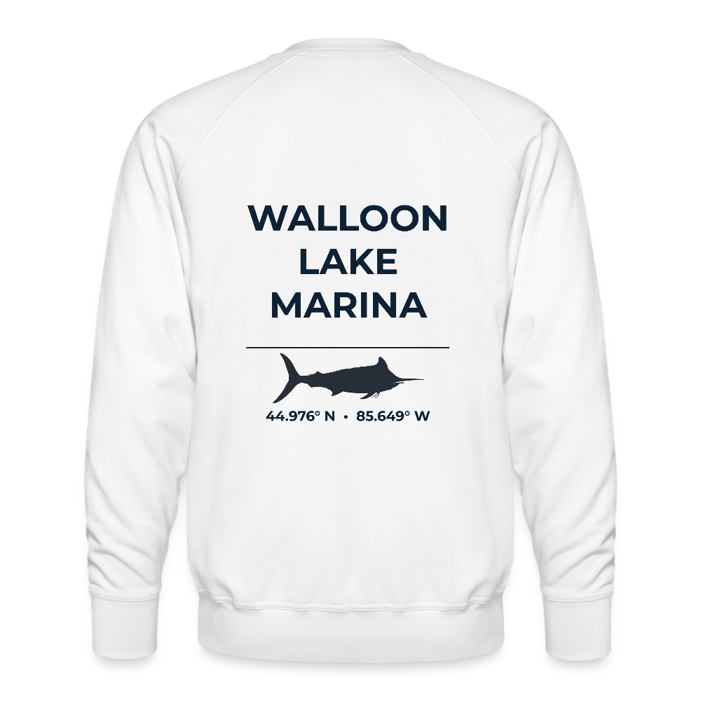 WALLOON LAKE MARINA PREMIUM CREW SWEATSHIRT - white