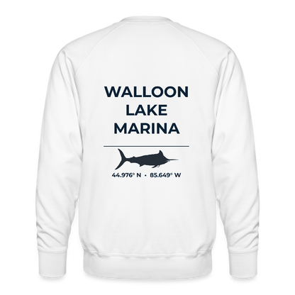 WALLOON LAKE MARINA PREMIUM CREW SWEATSHIRT - white