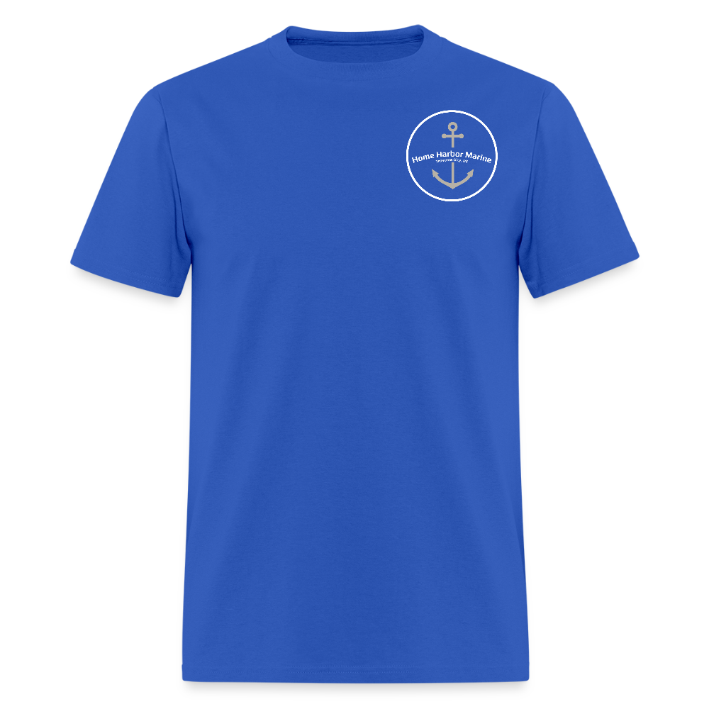 Torch Lake Marina T-Shirt | Michigan Inland Water Heritage - royal blue