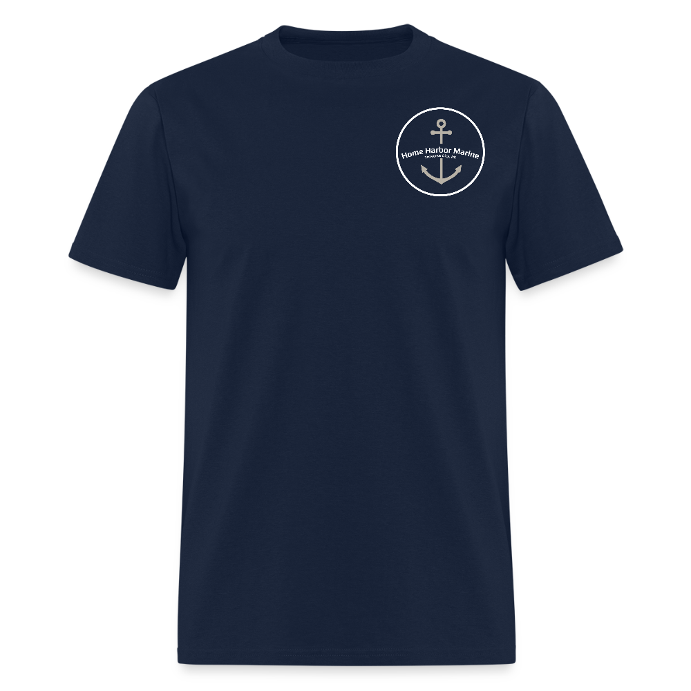 Manitou Island Marina T-Shirt | Michigan Marina Series - navy