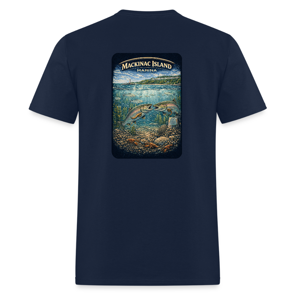 Mackinac Island Marina T-Shirt | Michigan Marina Series - navy