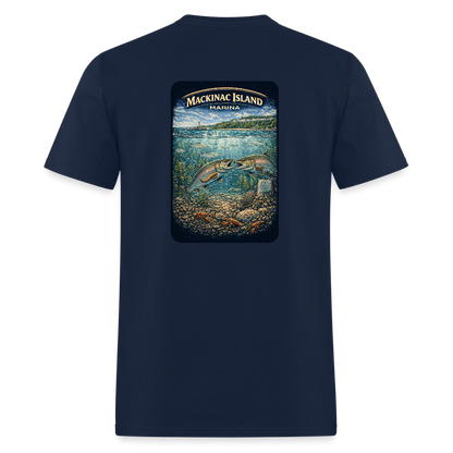 Mackinac Island Marina T-Shirt | Michigan Marina Series - navy
