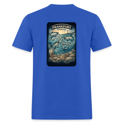 Frankfort Marina T-Shirt | Lake Michigan Coastal Heritage - royal blue