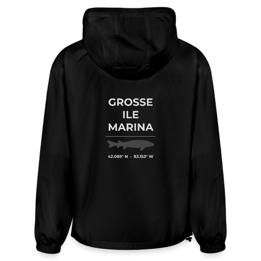 GROSSE ILE MARINA PACKABLE HALF-ZIP JACKET - black