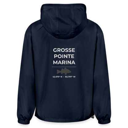 GROSSE POINTE MARINA PACKABLE HALF-ZIP JACKET - french navy