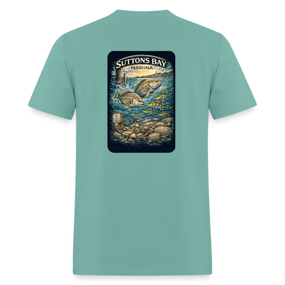 Suttons Bay Marina T-Shirt | Lake Michigan Coastal Heritage - aquatic