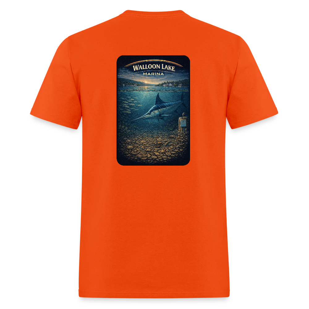 Walloon Lake Marina T-Shirt | Michigan Marina Series - orange