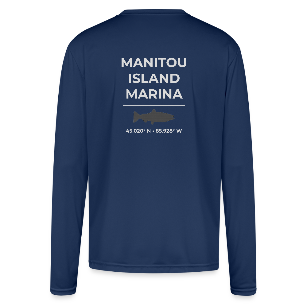 MANITOU ISLAND MARINA PERFORMANCE LONG SLEEVE - navy