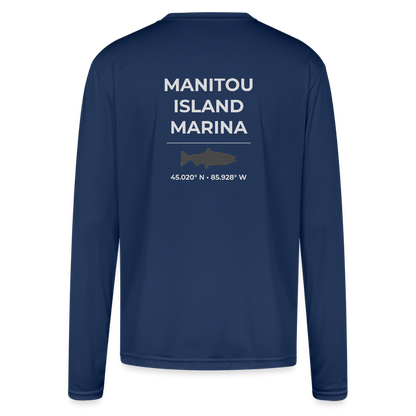 MANITOU ISLAND MARINA PERFORMANCE LONG SLEEVE - navy