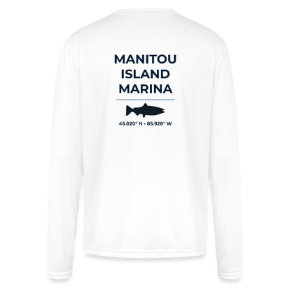 MANITOU ISLAND MARINA PERFORMANCE LONG SLEEVE - white
