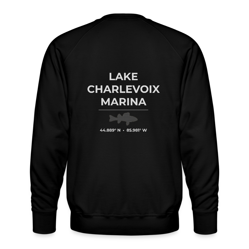 LAKE CHARLEVOIX MARINA PREMIUM CREW SWEATSHIRT - black