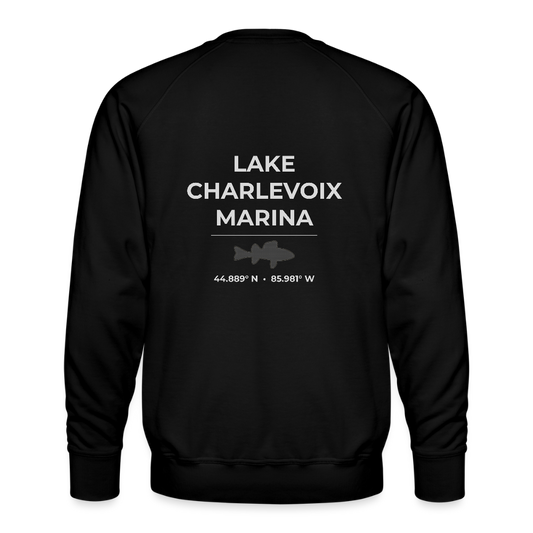 LAKE CHARLEVOIX MARINA PREMIUM CREW SWEATSHIRT - black