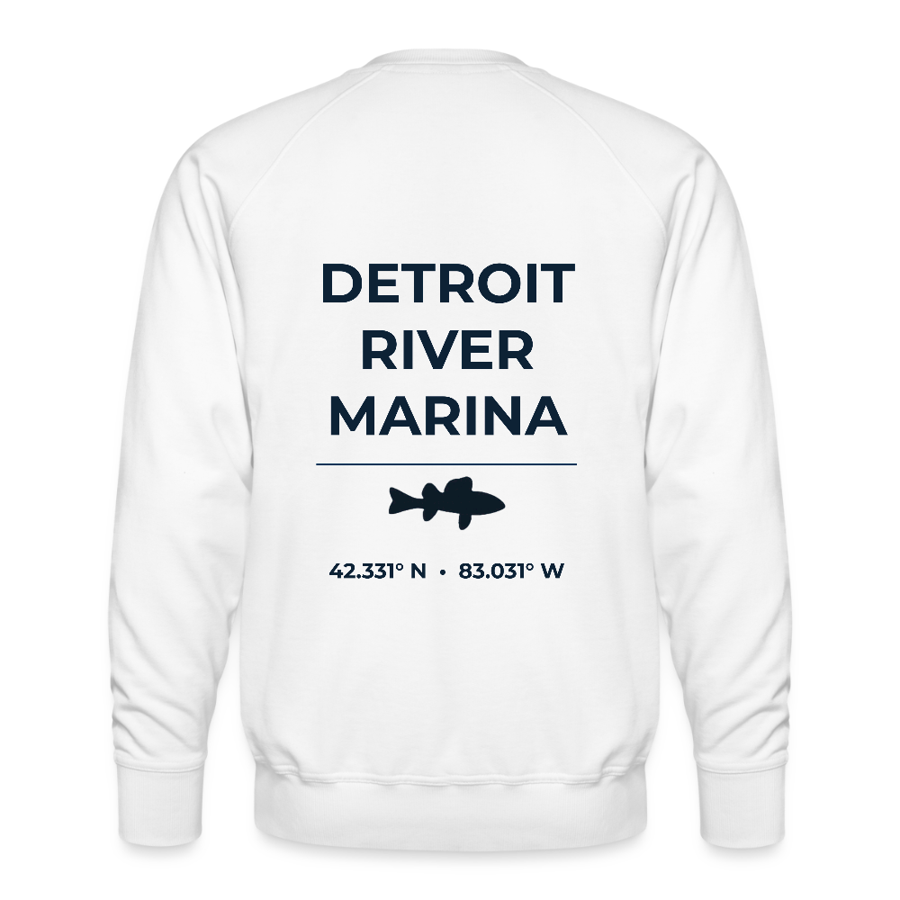 DETROIT RIVER MARINA PREMIUM CREW SWEATSHIRT - white