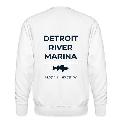 DETROIT RIVER MARINA PREMIUM CREW SWEATSHIRT - white