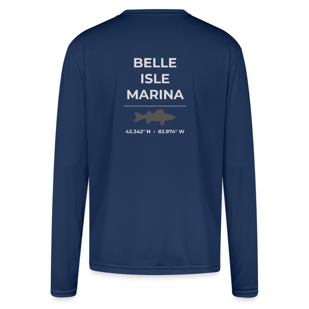 BELLE ISLE MARINA PERFORMANCE LONG SLEEVE - navy