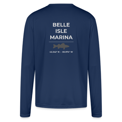 BELLE ISLE MARINA PERFORMANCE LONG SLEEVE - navy