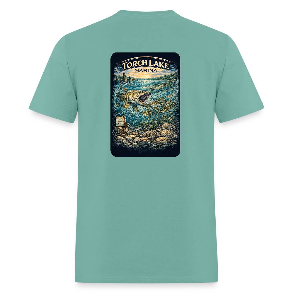 Torch Lake Marina T-Shirt | Michigan Inland Water Heritage - aquatic