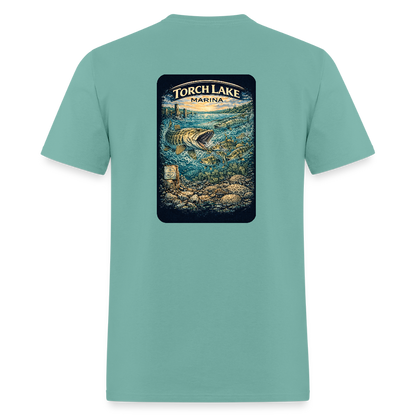 Torch Lake Marina T-Shirt | Michigan Inland Water Heritage - aquatic