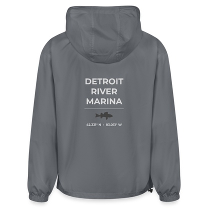DETROIT RIVER MARINA PACKABLE HALF-ZIP JACKET - gray