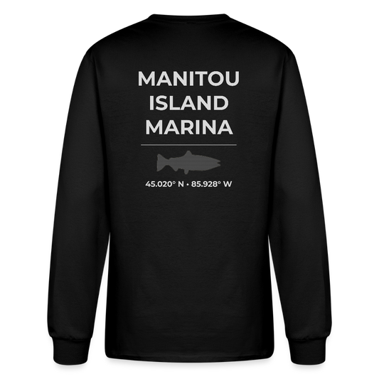 MANITOU ISLAND MARINA LONG SLEEVE T-SHIRT - black