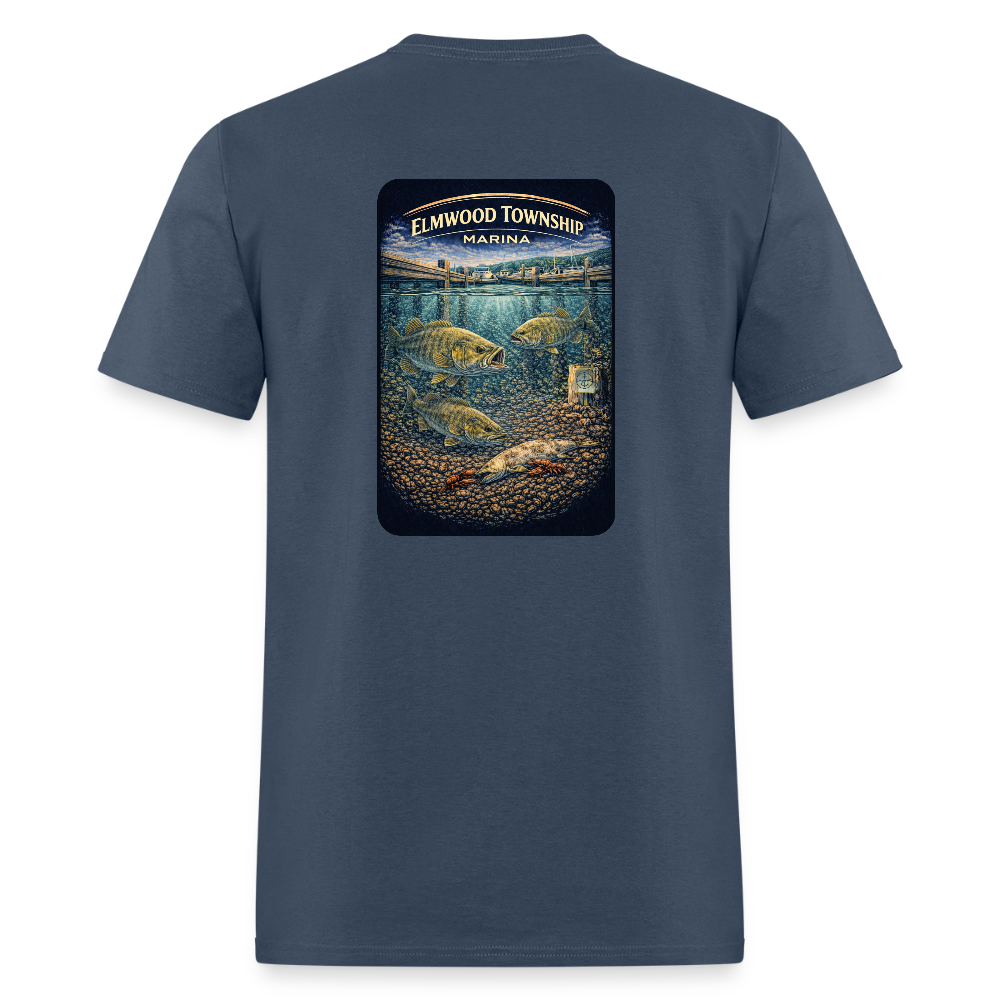 Elmwood Township Marina T-Shirt | Michigan Marina Series -  blue dusk