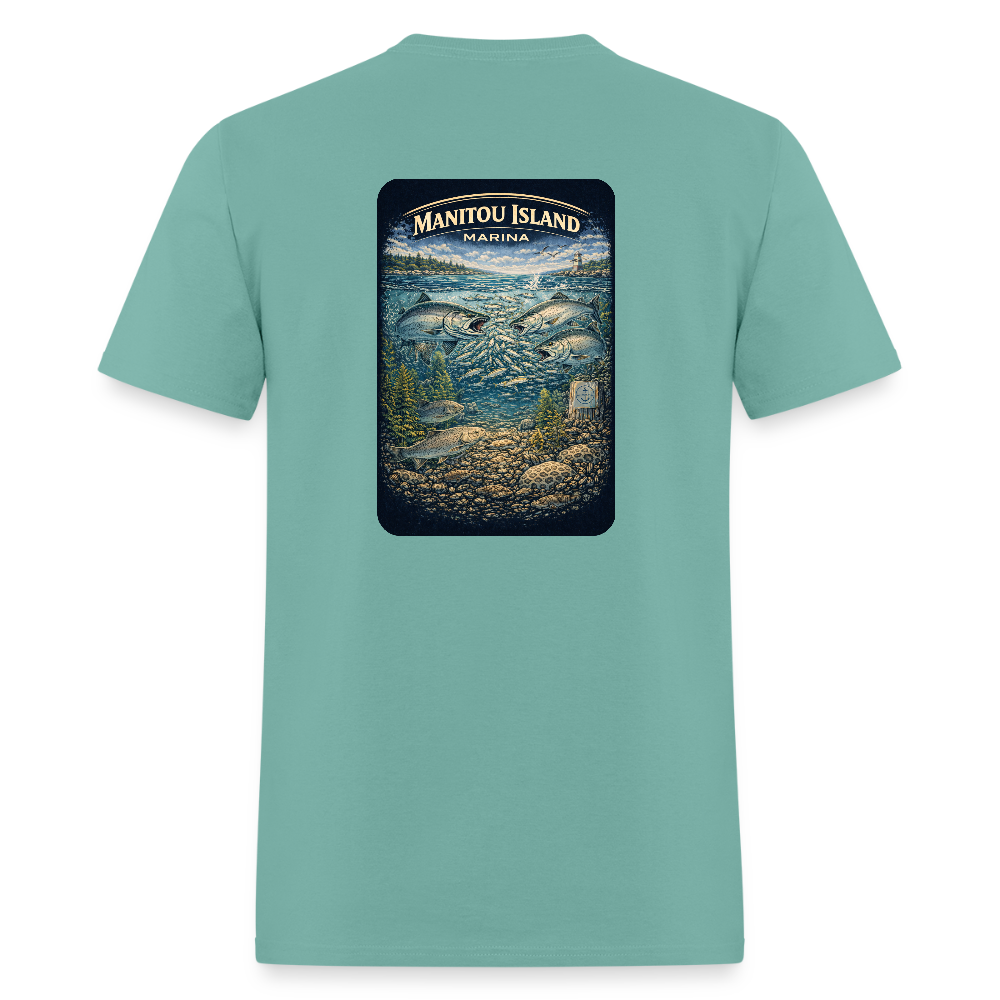 Manitou Island Marina T-Shirt | Michigan Marina Series - aquatic