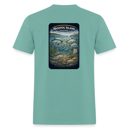 Manitou Island Marina T-Shirt | Michigan Marina Series - aquatic