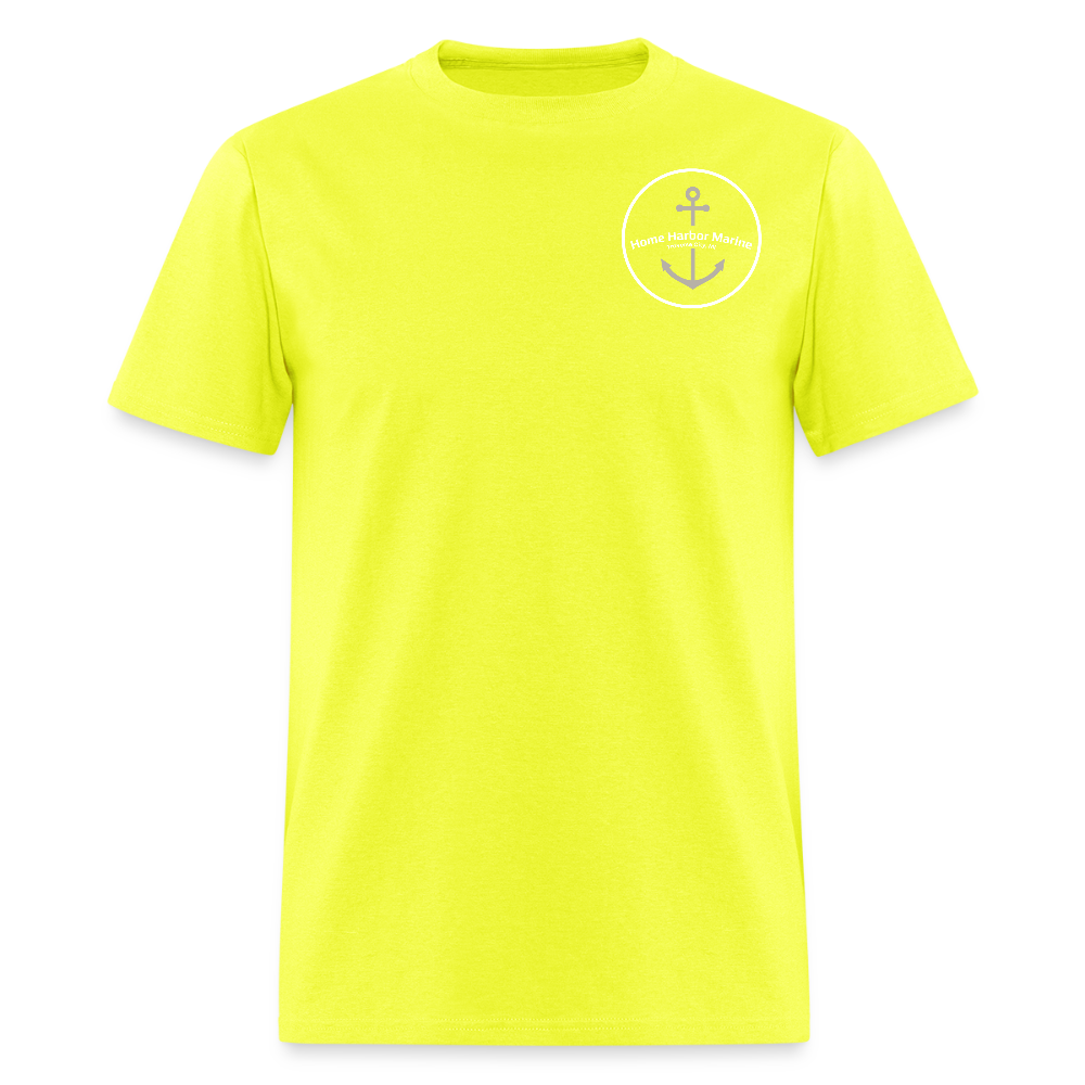 Harbor Springs Marina T-Shirt | Michigan Marina Series - safety green