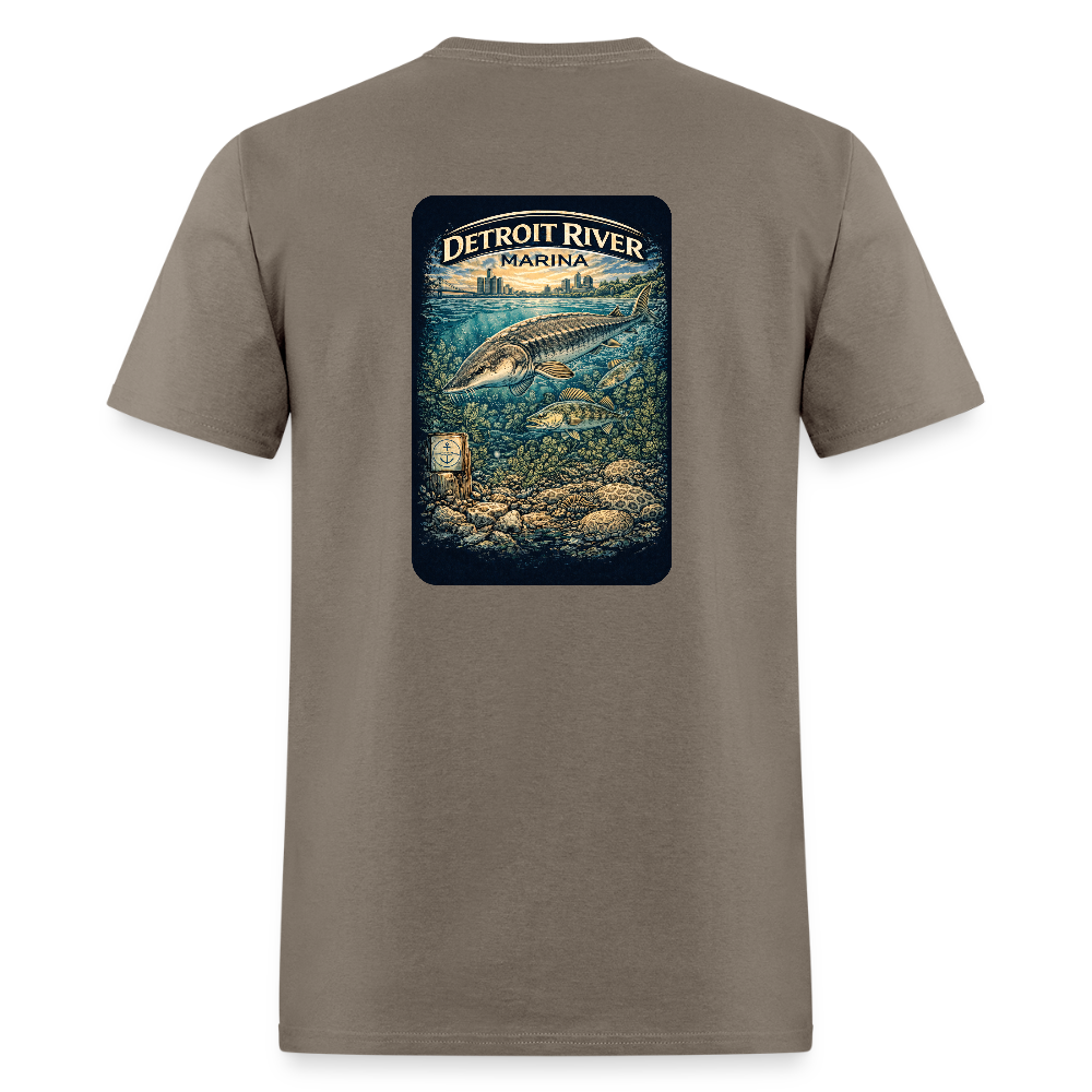 Detroit River Marina T-Shirt | Michigan Waterway Heritage - safari