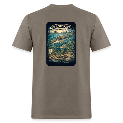 Detroit River Marina T-Shirt | Michigan Waterway Heritage - safari