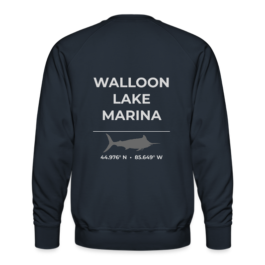 WALLOON LAKE MARINA PREMIUM CREW SWEATSHIRT - navy