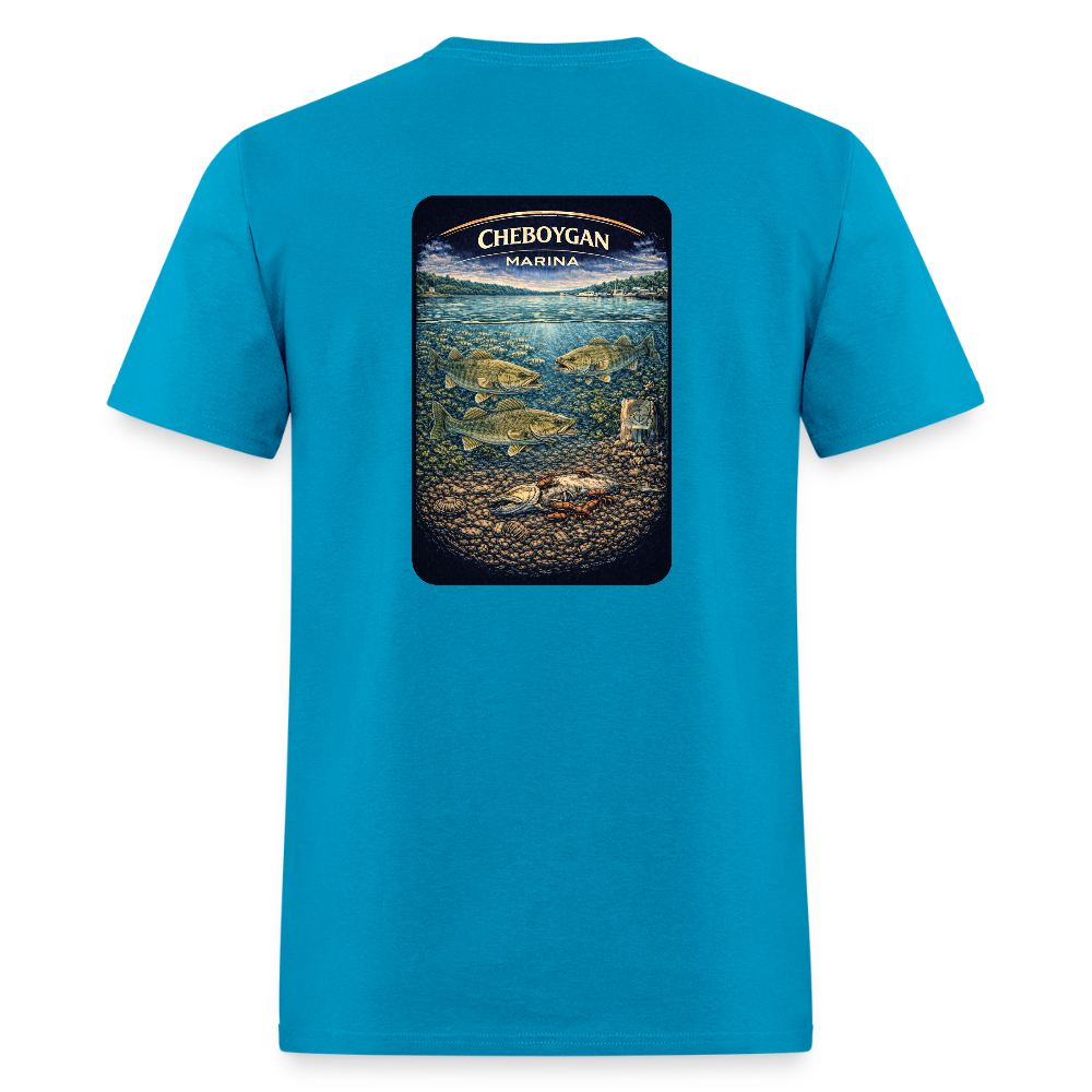 Cheboygan Marina T-Shirt | Michigan Marina Series - turquoise